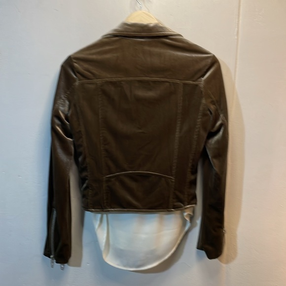 BLANKNYC-Mocha Cropped Velour Jacket Accent Zippers & Versatile Snaps-XS-#0060 - Picture 3 of 11